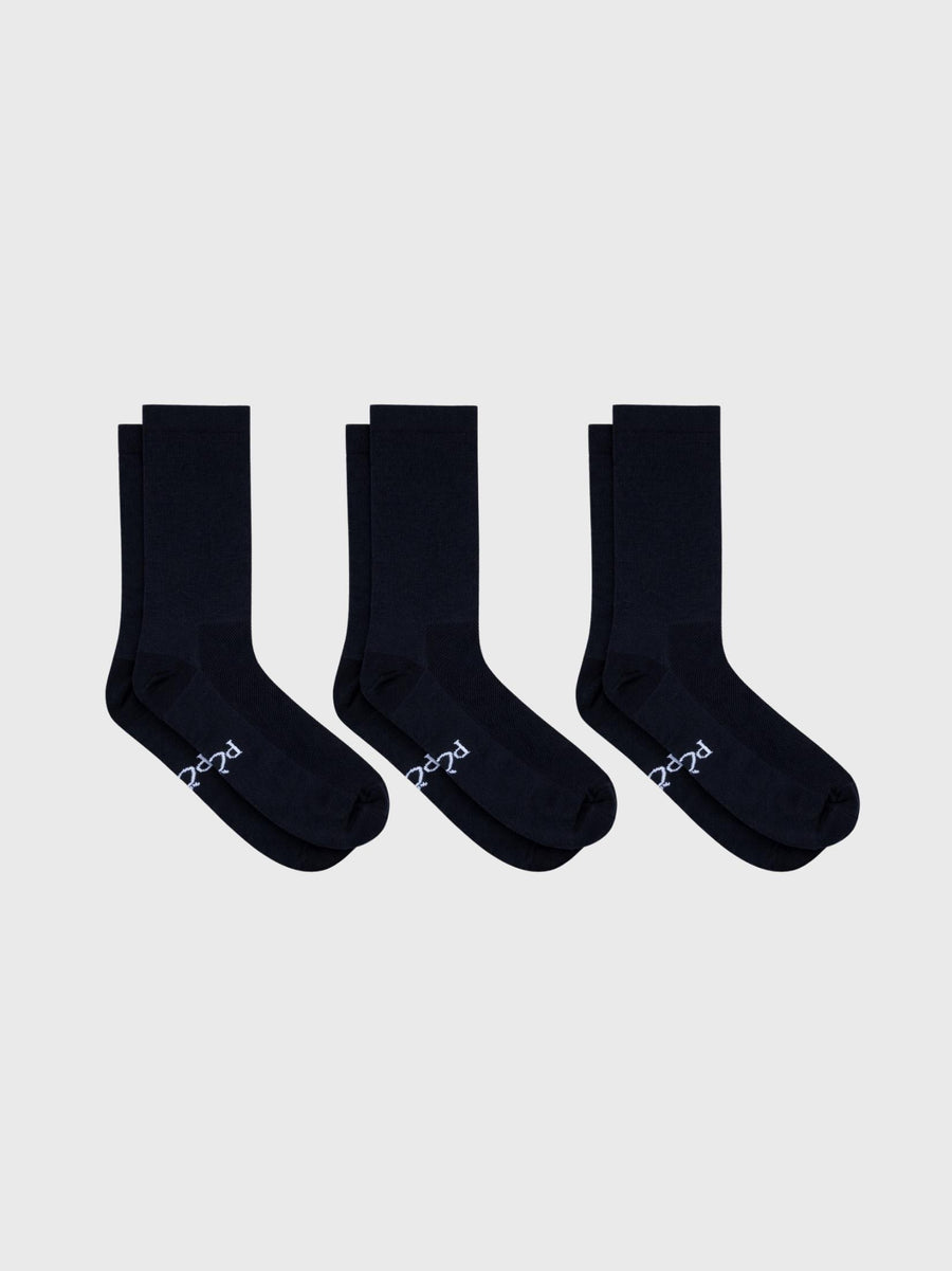 3-Pack Permanent Black Socks